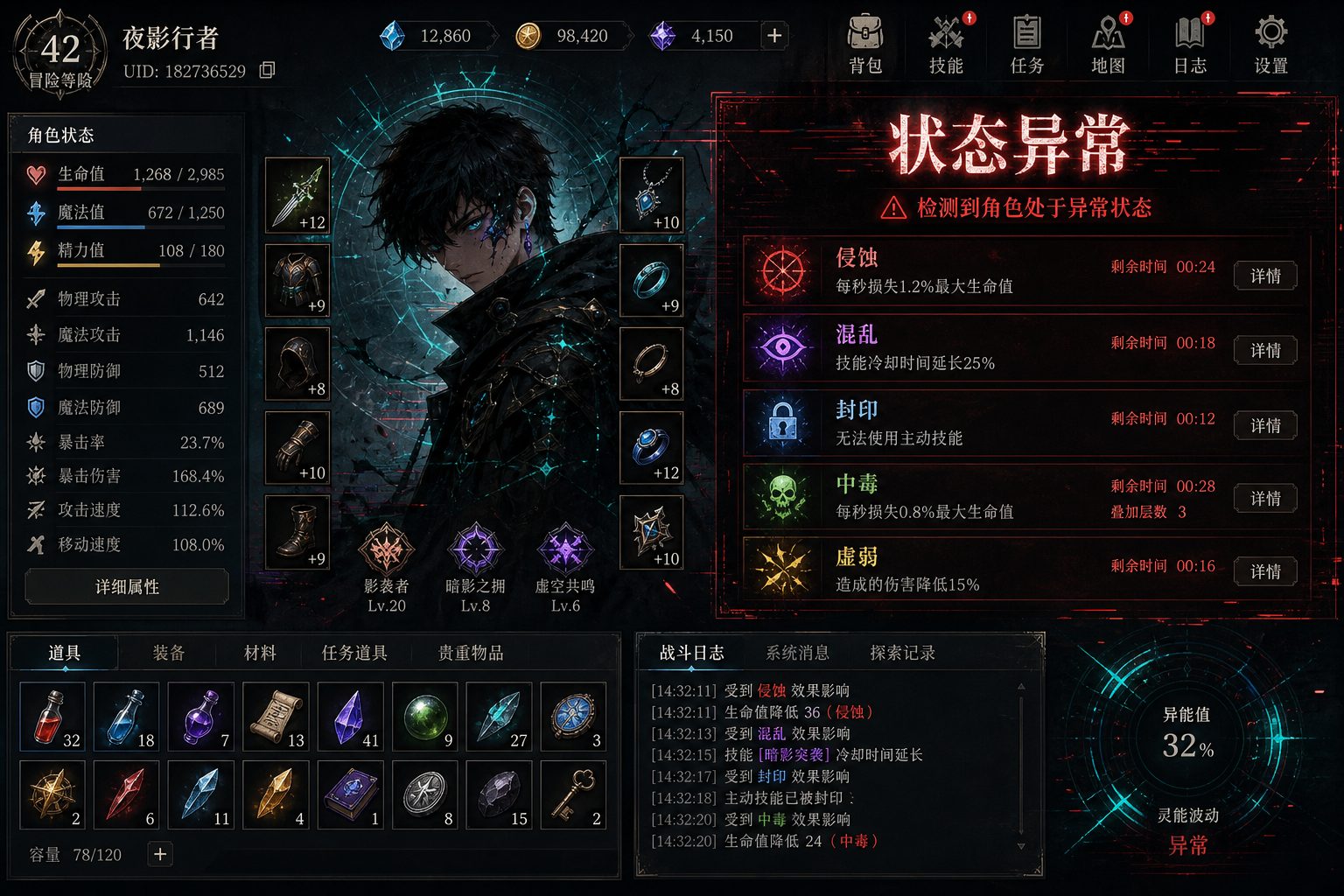状态异常 状态管理 展示图 2